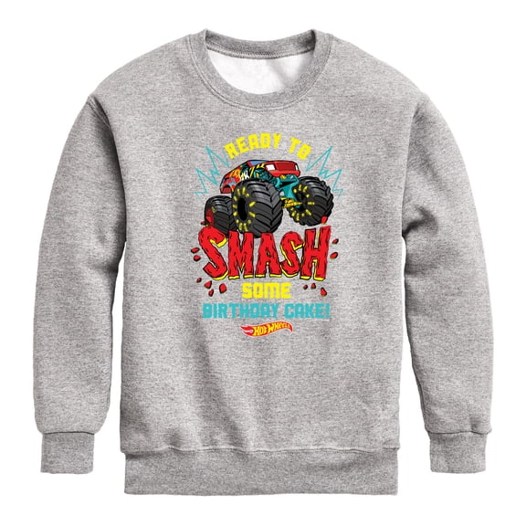Hot Wheels - Ready To Smash Cake - Toddler And Youth Crewneck Fleece Sweatshirt