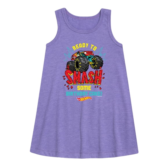 Hot Wheels - Ready To Smash Cake - Toddler And Youth Girls A-line Dress