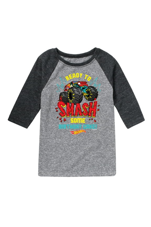 - Ready To Smash Cake - Toddler And Youth Raglan Graphic T-Shirt