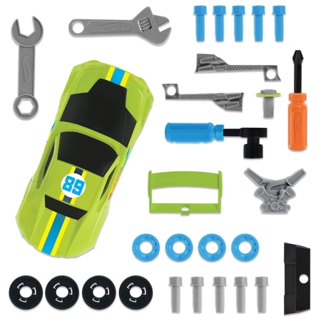 Hot Wheels Ready to Race Car Builder, 29 Pieces, Kids Toys for Ages 3 Up, Gifts and Presents