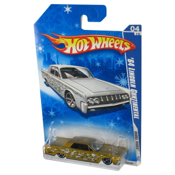 Hot Wheels Rebel Rides '64 Lincoln Continental Gold Toy Car 140/190 - (Snowflake Card)
