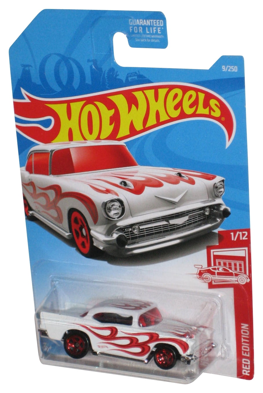 Hot Wheels Red Edition 1/12 (2017) White '57 Chevy Toy Car 9/250 ...