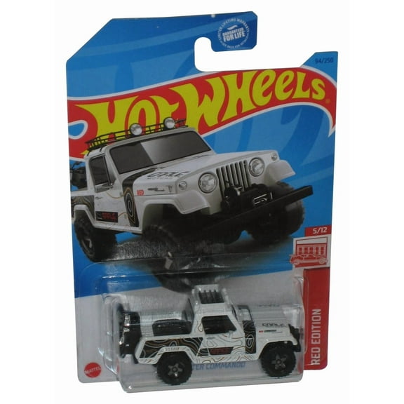 Hot Wheels Red Edition 5/12 (2021) White '67 Jeepster Commando Toy Car 94/250