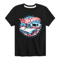 thumbnail image 1 of Hot Wheels - Red, White and Blue Muscle Car - Toddler And Youth Short Sleeve Graphic T-Shirt, 1 of 5