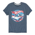 thumbnail image 1 of Hot Wheels - Red, White and Blue Muscle Car - Toddler And Youth Short Sleeve Graphic T-Shirt, 1 of 5