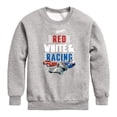 thumbnail image 1 of Hot Wheels - Red, White, and Racing  - Toddler And Youth Crewneck Fleece Sweatshirt, 1 of 5