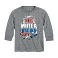 thumbnail image 1 of Hot Wheels - Red, White, and Racing  - Toddler And Youth Long Sleeve Graphic T-Shirt, 1 of 5