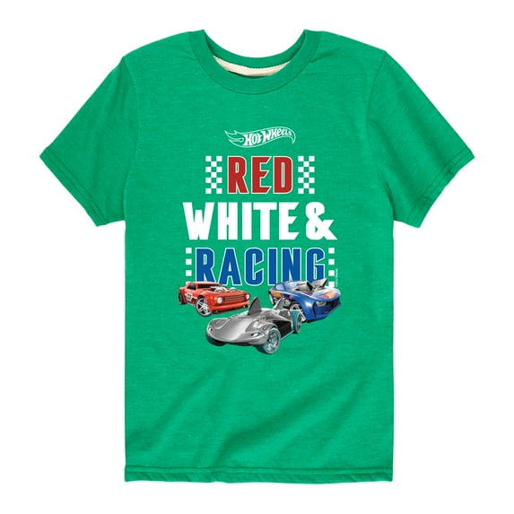 Hot Wheels - Red, White, and Racing - Toddler And Youth Short Sleeve Graphic T-Shirt