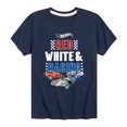 thumbnail image 1 of Hot Wheels - Red, White, and Racing  - Toddler And Youth Short Sleeve Graphic T-Shirt, 1 of 5