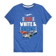 thumbnail image 1 of Hot Wheels - Red, White, and Racing  - Toddler And Youth Short Sleeve Graphic T-Shirt, 1 of 5