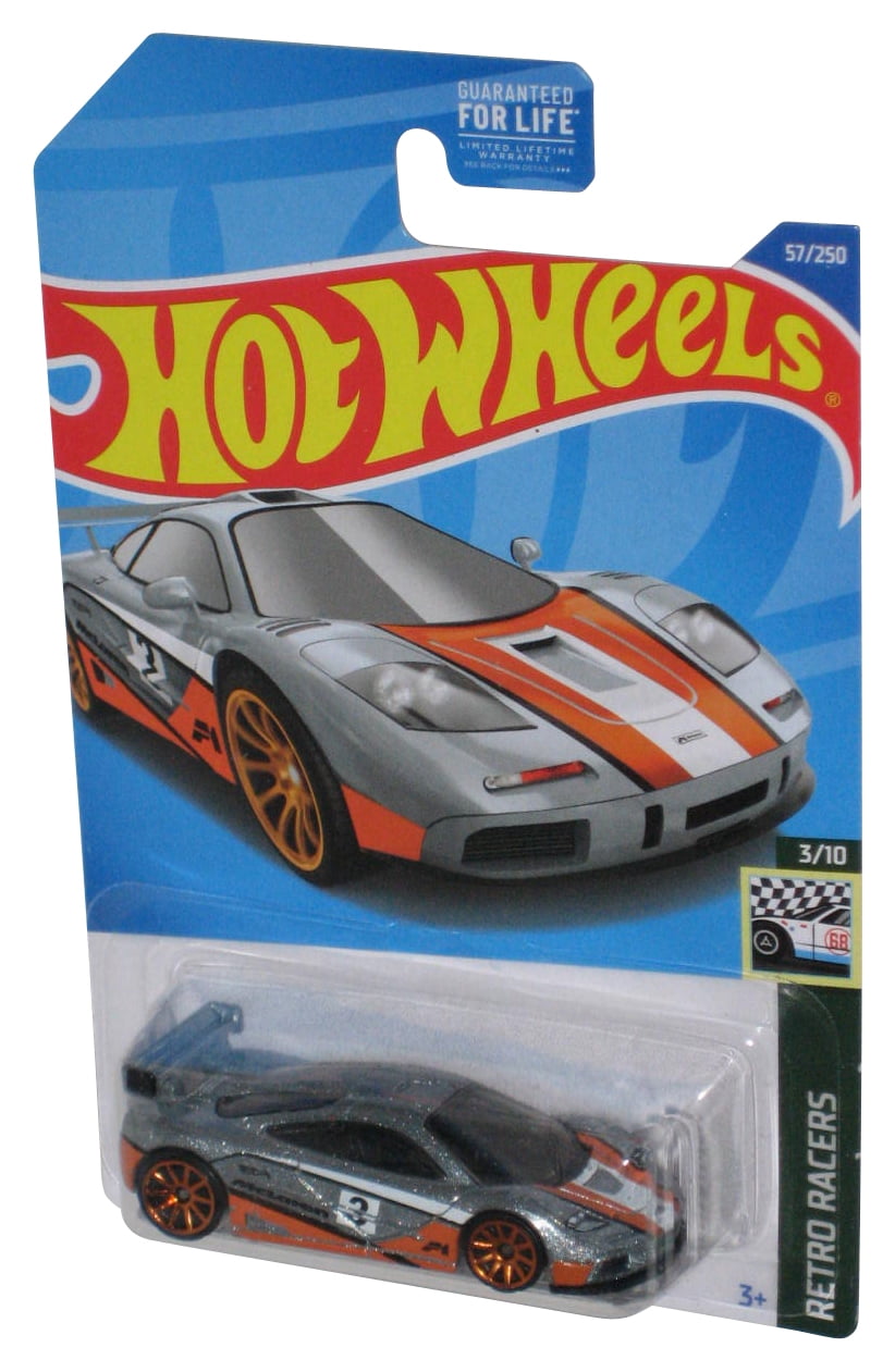 Hot Wheels Retro Racers 3/10 (2021) Silver & Orange McLaren F1 GTR