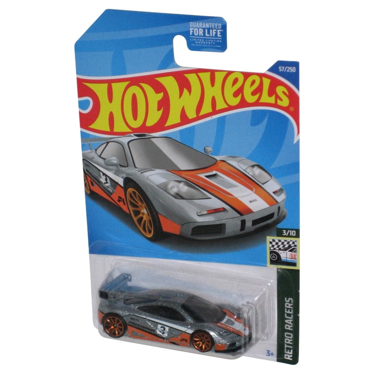 Hot Wheels Retro Racers 3/10 (2021) Silver & Orange McLaren F1 GTR
