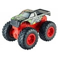 thumbnail image 1 of Hot Wheels Rev Tredz Monster Trucks Splatter Time vs Toadal Terror Set, 1 of 5