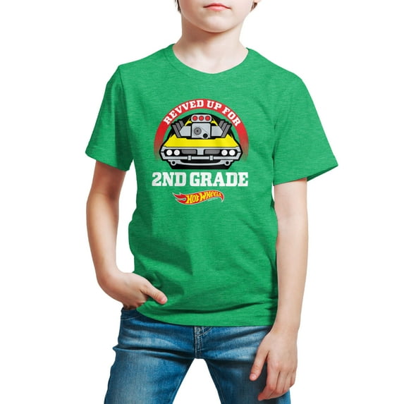 Hot Wheels - Revved Up For 2nd Grade - Youth Short Sleeve Graphic T-Shirt