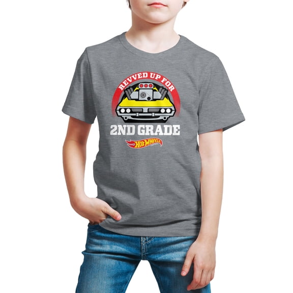Hot Wheels - Revved Up For 2nd Grade - Youth Short Sleeve Graphic T-Shirt