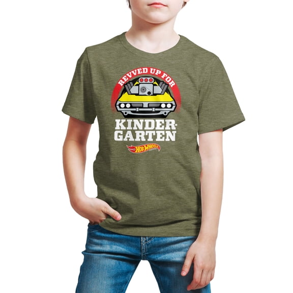 Hot Wheels - Revved Up For Kindergarten - Youth Short Sleeve Graphic T-Shirt