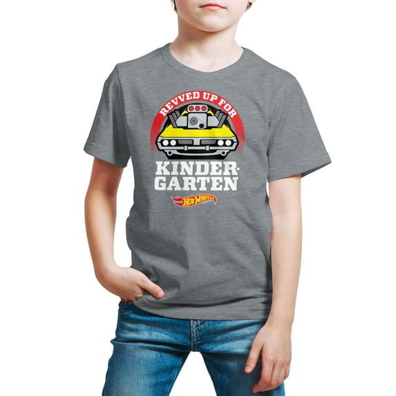 Hot Wheels - Revved Up For Kindergarten - Youth Short Sleeve Graphic T-Shirt