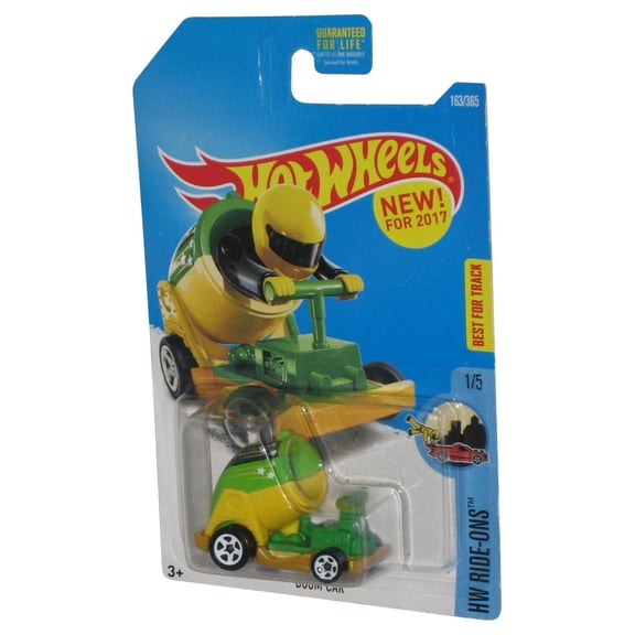 Hot Wheels Ride-Ons Boom Cannon Green & Yellow (2017) Toy Car #163/365