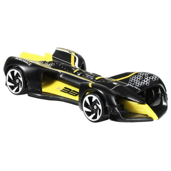 Hot Wheels Roborace Die-Cast Race Car - Black and Yellow Limited Edition Collectible Vehicle ~ Roborace Robocar - 9/10