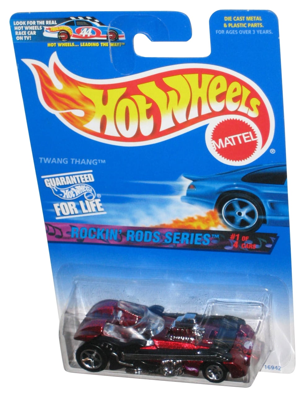 Hot Wheels Rockin Rods 1 4 1996 Black Twang Thang Toy Car 569 Walmart