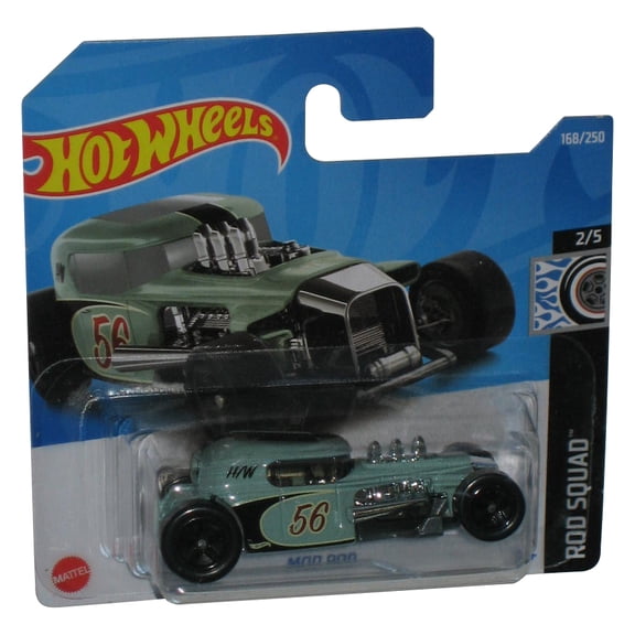 Hot Wheels Rod Squad 2/5 (2021) Pale Green Mod Rod Toy Car 168/250 - (Short Card)