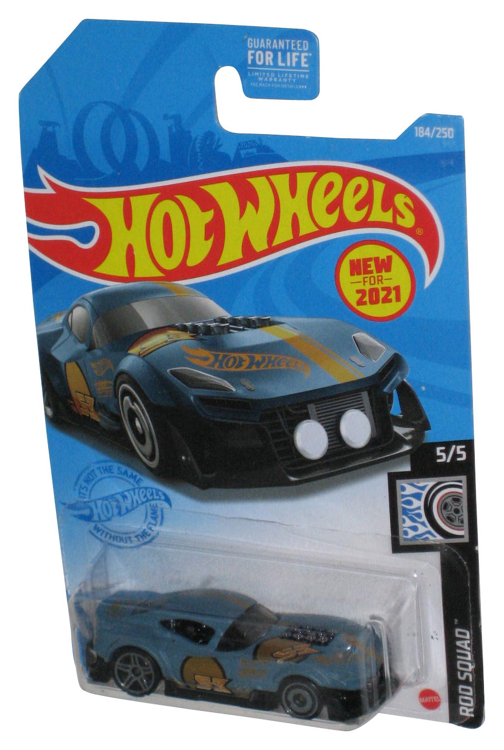 Hot Wheels Rod Squad 5 5 2021 Blue Muscle and Blown Car 184 250 Walmart