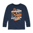 thumbnail image 1 of Hot Wheels - Rodger Dodger Orange Mustang - Toddler And Youth Long Sleeve Graphic T-Shirt, 1 of 4