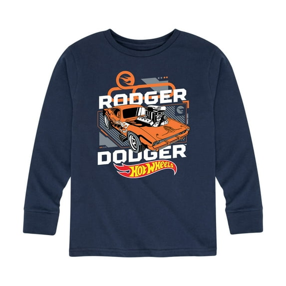 Hot Wheels - Rodger Dodger Orange Mustang - Toddler And Youth Long Sleeve Graphic T-Shirt