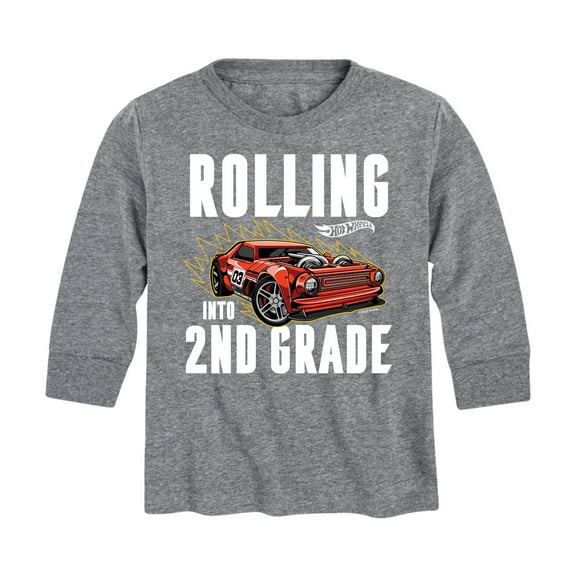 Hot Wheels - Rolling Into 2nd Grade - Youth Long Sleeve Graphic T-Shirt