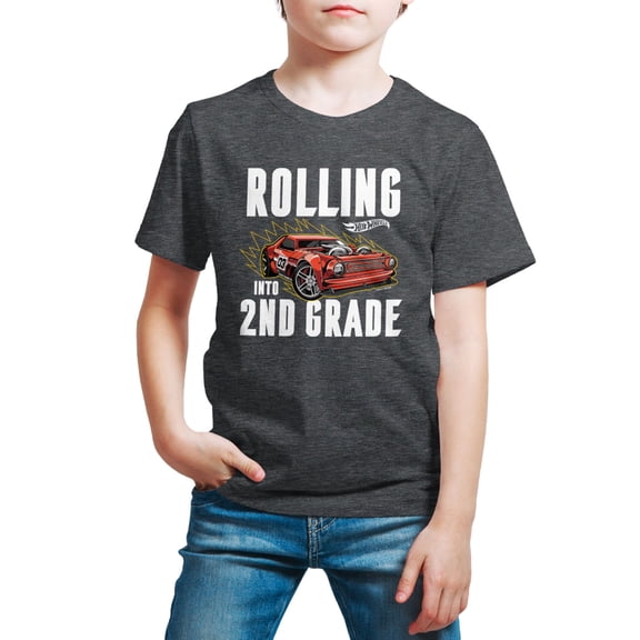 Hot Wheels - Rolling Into 2nd Grade - Youth Short Sleeve Graphic T-Shirt