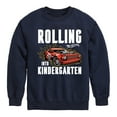 thumbnail image 1 of Hot Wheels - Rolling Into Kindergarten - Youth Crewneck Fleece Sweatshirt, 1 of 5