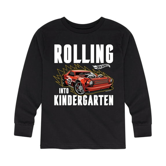Hot Wheels - Rolling Into Kindergarten - Youth Long Sleeve Graphic T-Shirt