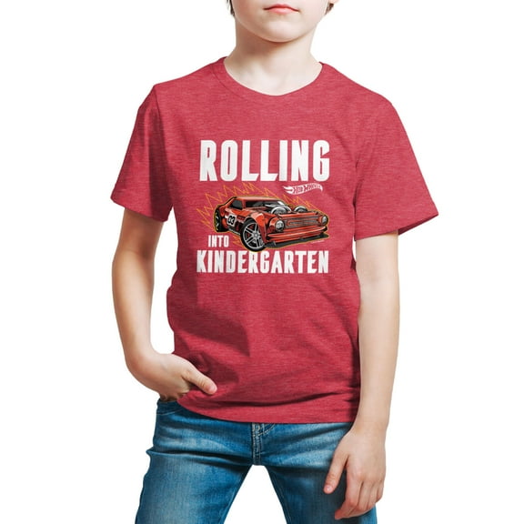 Hot Wheels - Rolling Into Kindergarten - Youth Short Sleeve Graphic T-Shirt