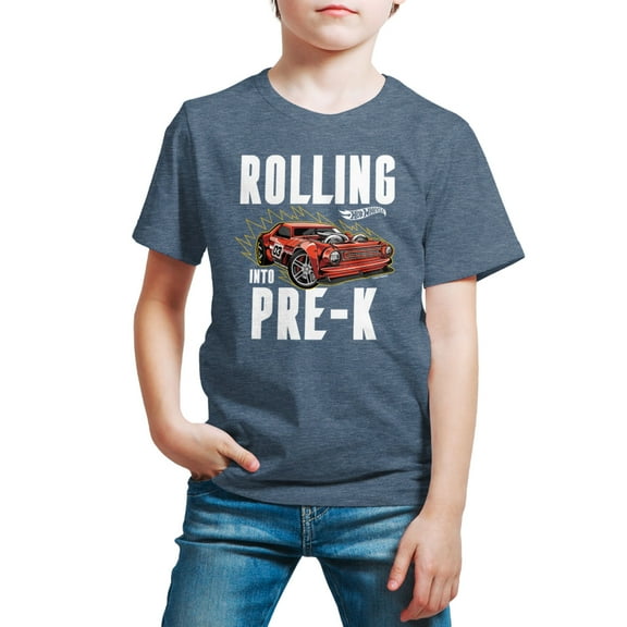 Hot Wheels - Rolling Into Pre K - Youth Short Sleeve Graphic T-Shirt