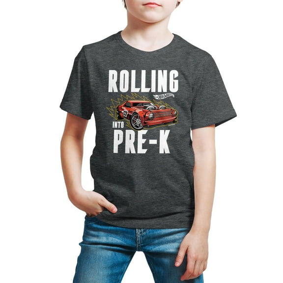 Hot Wheels - Rolling Into Pre K - Youth Short Sleeve Graphic T-Shirt