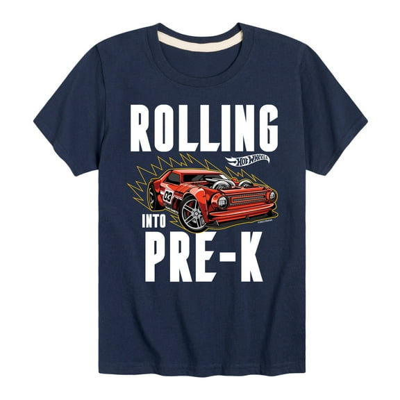 Hot Wheels - Rolling Into Pre K - Youth Short Sleeve Graphic T-Shirt
