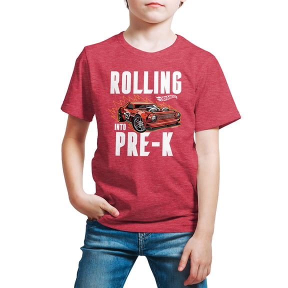 Hot Wheels - Rolling Into Pre K - Youth Short Sleeve Graphic T-Shirt