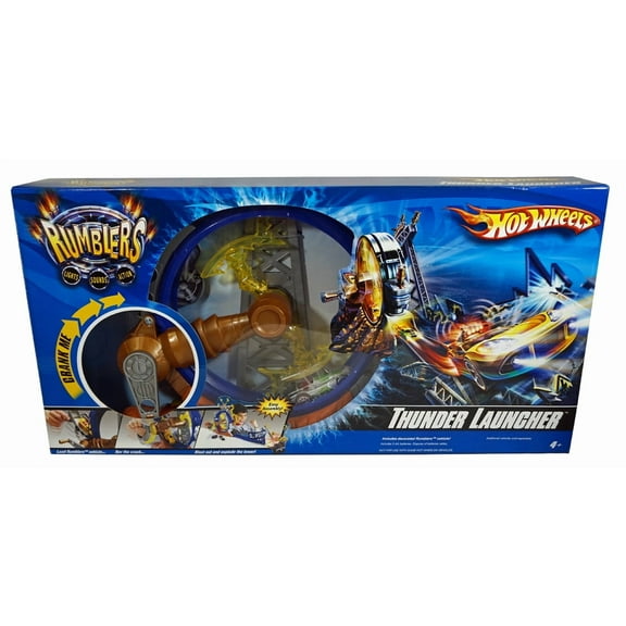 Hot Wheels Rumblers Thunder Launcher - Includes Decorated Rumblers Vehicle
