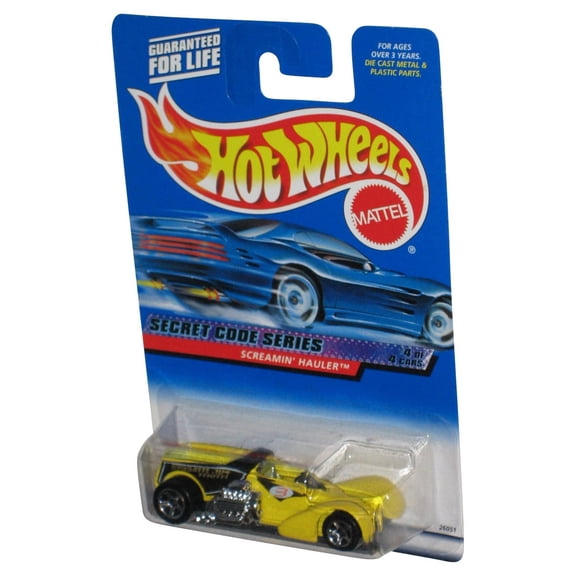 Hot Wheels Secret Code Series (1999) Yellow Screamin' Hauler Toy Car #048