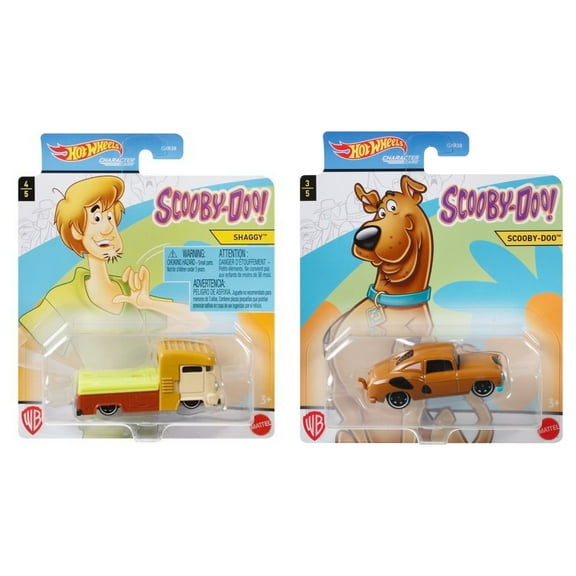 Hot Wheels Set of 2 Collectible Character Cars ~ Scooby Doo & Shaggy Diecast GRM61/GRM62