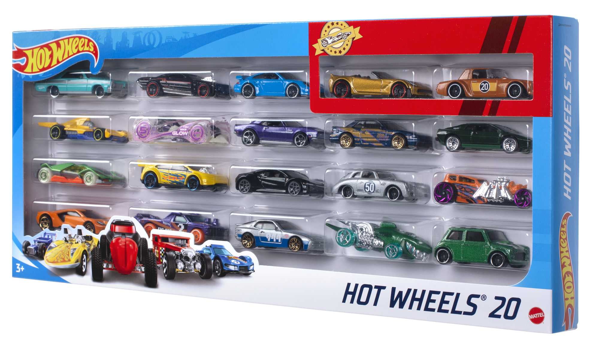 Hot Wheels Lot de 20 Toy Sports & Race Cars à Maroc
