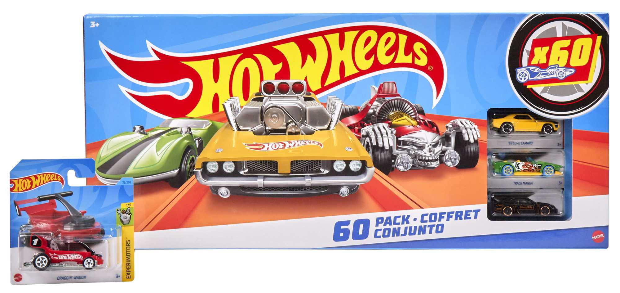 Hot Wheels Realistic 60Pack 1:64 Scale Toy Cars and Trucks, Collectible Vehicles (Styles May Vary)  (图1)
