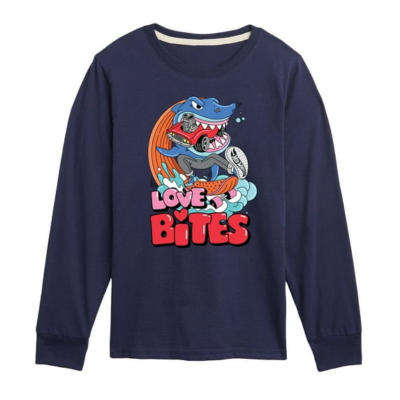 Hot Wheels - Shark Love Bites - Toddler & Youth Long Sleeve Graphic T-Shirt