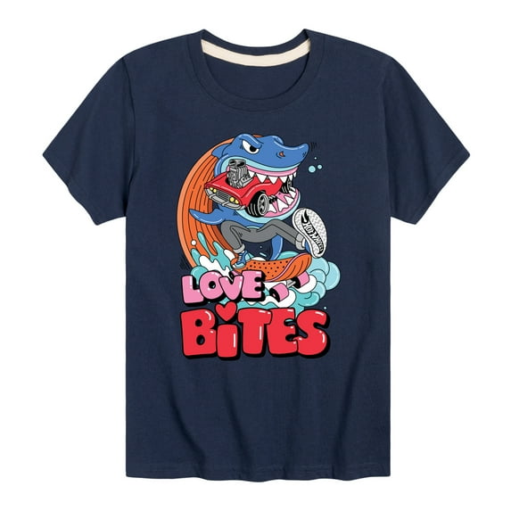 Hot Wheels - Shark Love Bites - Toddler & Youth Short Sleeve Graphic T-Shirt