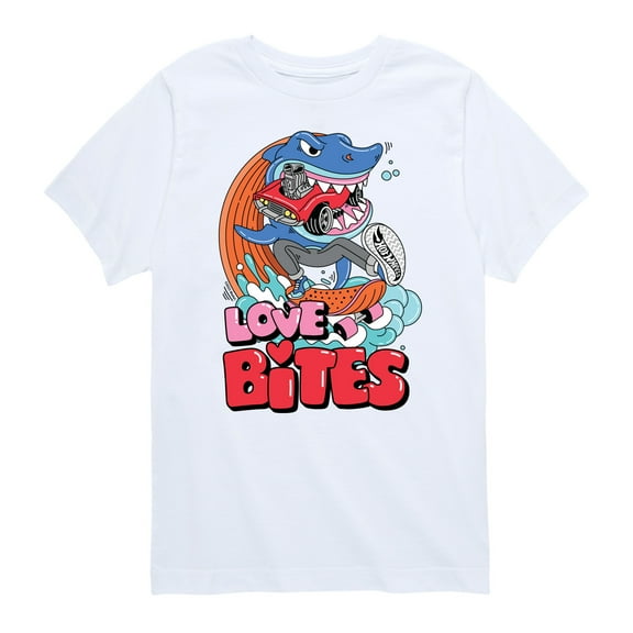 Hot Wheels - Shark Love Bites - Toddler & Youth Short Sleeve Graphic T-Shirt