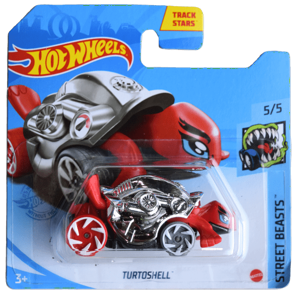Hot Wheels Turtoshell, Street Beasts 5/5 [silver/red] short card