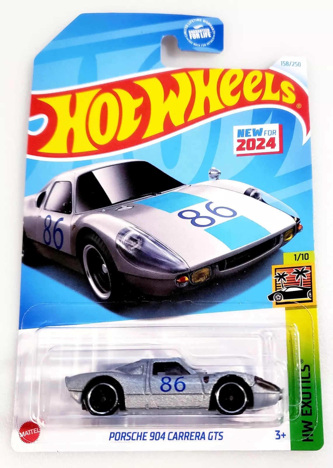 Hot Wheels Silver Porsche 904 Carrera GTS 158/250 HW Exotics 1/10