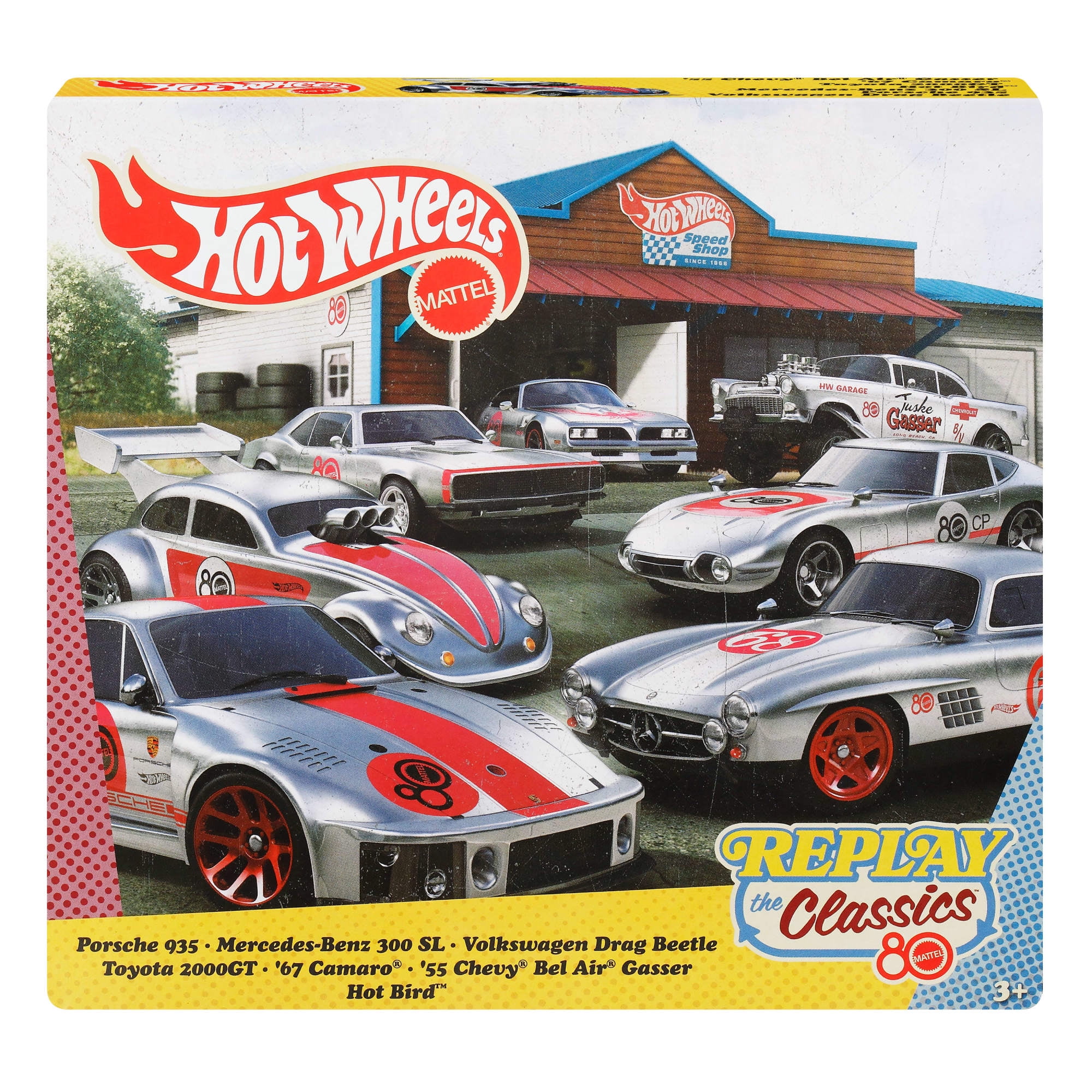 Hot Wheels Silver Series Mattel 80th Anniversary 7-Pack, Set of 7