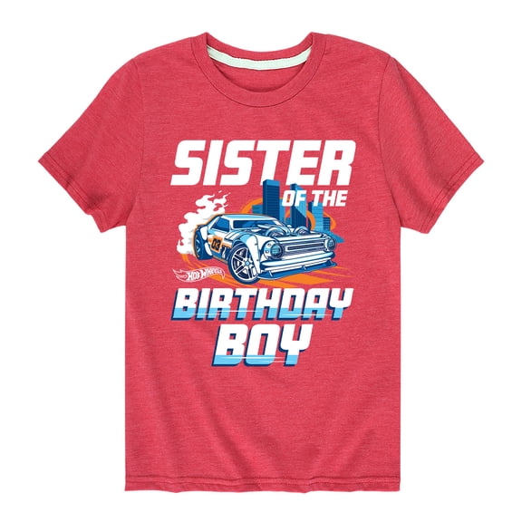 Hot Wheels - Sister Of Birthday Boy - Toddler And Youth Short Sleeve Graphic T-Shirt