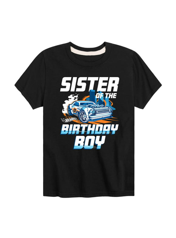 Hot Wheels - Sister Of Birthday Boy - Toddler And Youth Short Sleeve Graphic T-Shirt